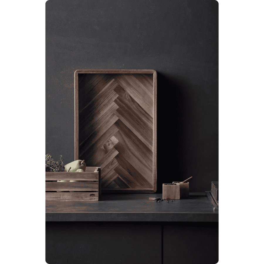 HOLM Serveringsbakke - Bakke Sildeben i Akacietræ